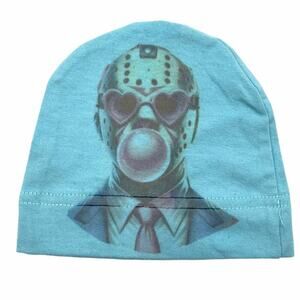 Handmade Newborn Jason Baby Beanie –Sublimated Dye, Horror Movie Friday the 13th